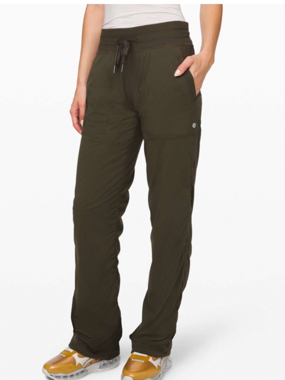 Lululemon Dance Studio Pant Lined Dark Olive Size 12
